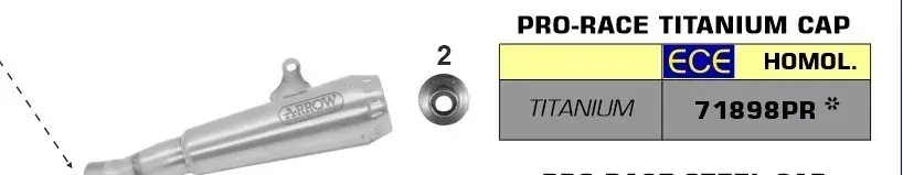 Arrow Pro-Race Titan Endschalldämpfer passend für Kawasaki ZX-6R 636 (2019–2020) Versand Am Gleichen Tag