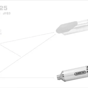 Arrow Urban Aluminium Schwarz Endschalldämpfer passend für Honda PCX 125 18-20 Kostenfreie Lieferung