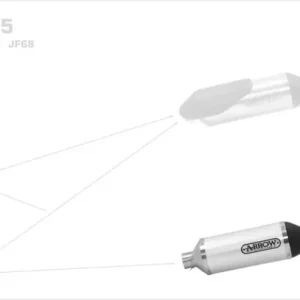 Arrow Urban Endschalldämpfer Aluminium Schwarz passend für Honda SH 125/150i 17-19 Aktuell