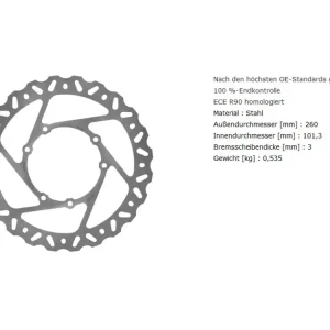 Markenware TRW Lucas Bremsscheibe MST281EC passend für Honda CRF 250 R / CRF 450 R