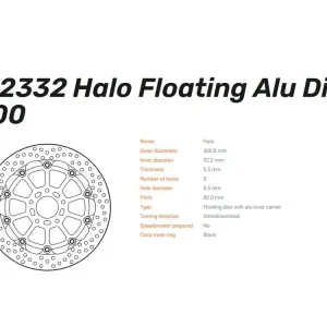Moto-Master Bremsscheibe Halo floating 5,5 vorn passend für KTM 790 890 Duke - 112332 Rabatt