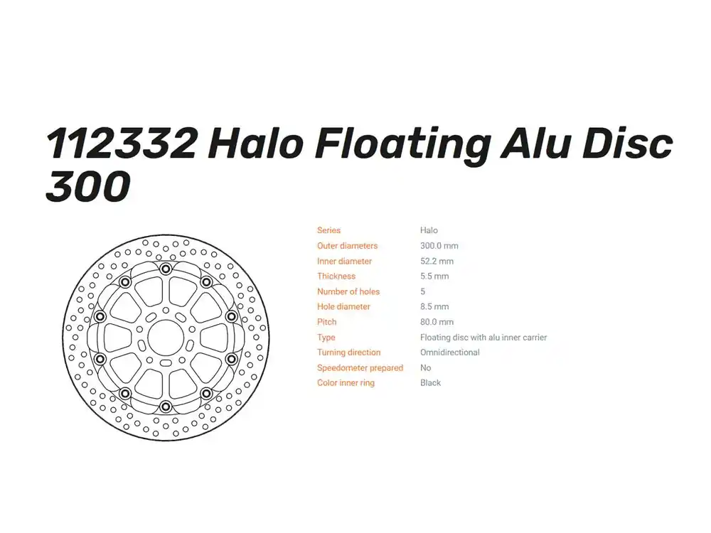 Moto-Master Bremsscheibe Halo floating 5,5 vorn passend für KTM 790 890 Duke - 112332 Rabatt