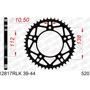 Kettenrad Stahl Racing Steel 39 40 41 42 43 44 45 Zähne (520) Aktuell