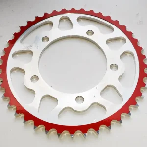 Kettenrad Alu 42 Zähne - (525) Spezialanfertigung gepulvert rot passend für Aprilia RSV Mille Preis Gesenkt