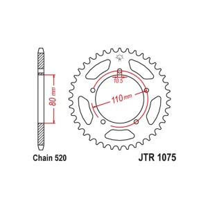 Kettenrad Stahl 36 39 46 Zähne passend für Honda CB 400 N / Kymco 250 Venox (520) Neu Im Sortiment