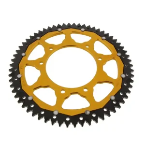 Garantierte Lieferung Kettenrad ZF Dual 57 62 69 Zähne rot gold (428) passend auf Mondial SMX / Aprilia SX RX 125