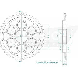 Kettenrad Stahl 41 42 Zähne (520) passend für Ducati Panigale V4R / SP2 / Superleggera Wochenendangebot