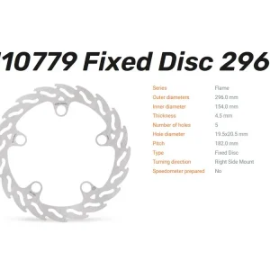 Markenware Moto-Master Bremsscheibe Flame vorn rechts passend für Honda - 110779