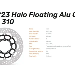 Sale Moto-Master Halo Bremsscheibe vorn passend für Honda CB 1000 R RA SC80 / NT 1100 - 113223