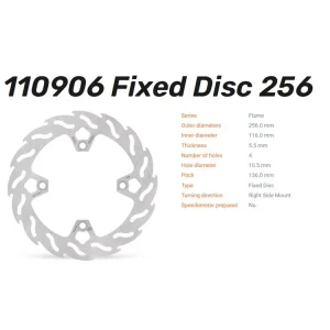 Neu Moto-Master Bremsscheibe Flame hinten passend für Honda CMX 1100 Rebel / NT 1100 - 110906