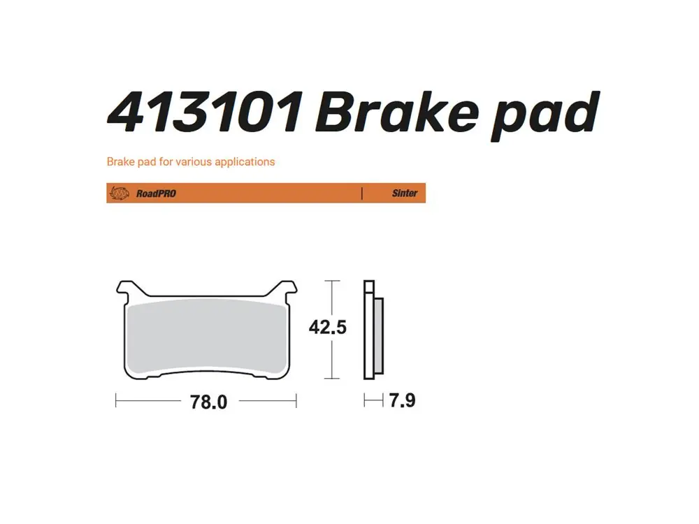 Preisknaller Moto-Master Bremsbelag vorn Sinter Road Pro 413101