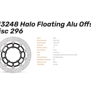 Abverkauf Moto-Master Bremsscheibe vorn Halo Floating passend für Honda X-ADV 750 - 113248