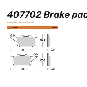 Moto-Master Bremsbelag hinten Sinter Road Pro 407702 Beliebt