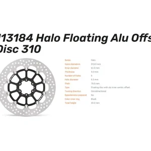 Moto-Master Bremsscheibe Halo floating vorn passend für Honda CRF / XL 750 Transalp - 113184 Ausverkauf