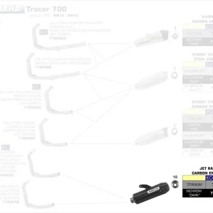 Arrow Jet-Race Endschalldämpfer Edelstahl Schwarz passend für YAMAHA MT-07, XSR 700, Tracer 700 Direktkauf