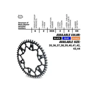 Kettenrad Aluminium 35 bis 50 Zähne (415) passend auf KTM SX50 / SX-E5 / Husqvarna TC50 - MotoMaster Aktuell