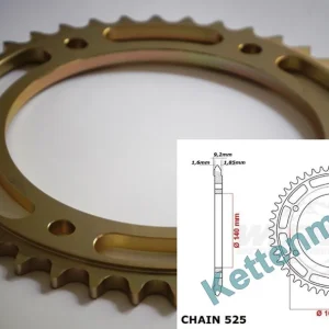 Kettenrad Alu 42 43 Zähne passend für Husqvarna 900 Nuda / R Originalform! - Einzelanfertigung Sonderaktion