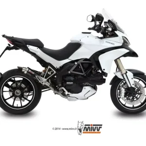 MIVV GP Endschalldämpfer Edelstahl Schwarz passend für Ducati Multistrada 1200 10-14 Markenware