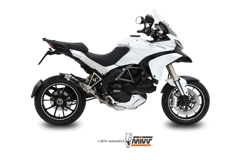 MIVV GP Endschalldämpfer Edelstahl Schwarz passend für Ducati Multistrada 1200 10-14 Markenware