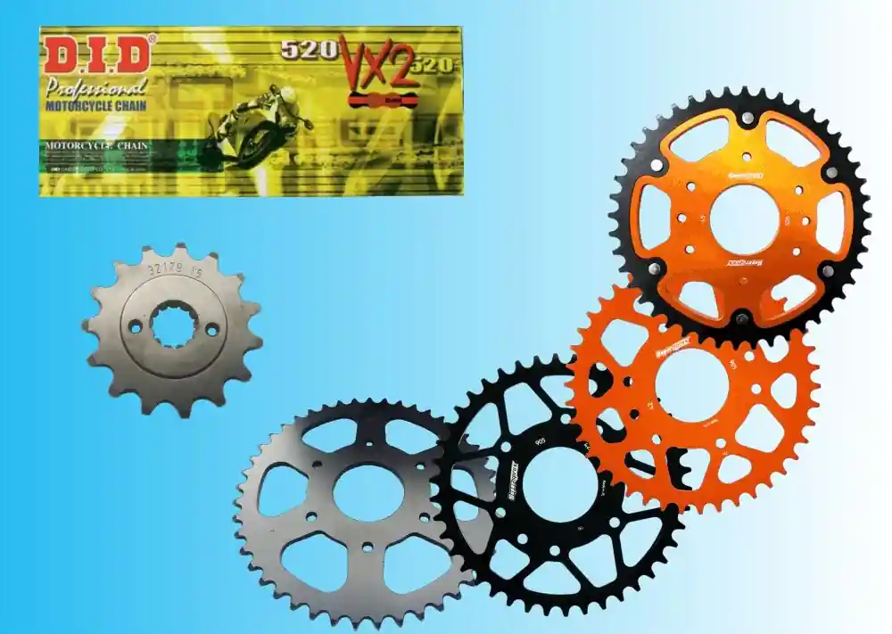 DID Kettensatz passend für Husqvarna 401 Vitpilen / Svartpilen Bj 17 bis 23 mit DID520 diverse Kette Kracherpreis
