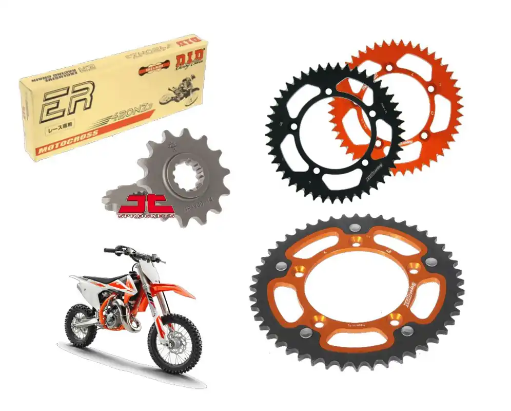 DID Kettensatz passend für KTM SX 65 (Bj.23-) DID420 Kette Stahl Alu Stealth Top-Seller