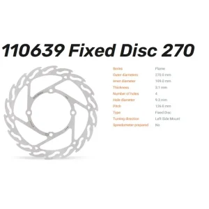 Moto-Master Bremsscheibe Flame 270 passend für Kawasaki KLX KX - 110639 Neuheit