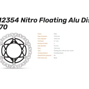 Moto-Master Bremsscheibe Nitro Floating 270 passend für Kawasaki KLX KX - 112354 Markenware