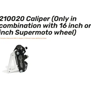 Schnäppchen Moto-Master Supermoto 4-Kolben Bremszange mit Adapter - 210020