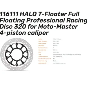 Moto-Master Bremsscheibe Flame T-Floating Full Racing 320 passend für Kawasaki KLX KX - 116111 Nur Heute