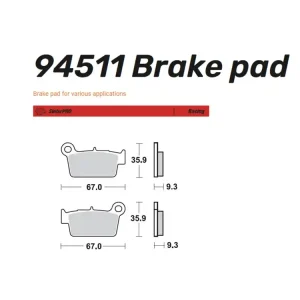 Moto-Master Bremsbelag hinten 94511 Sinter Pro Racing Wochenendangebot