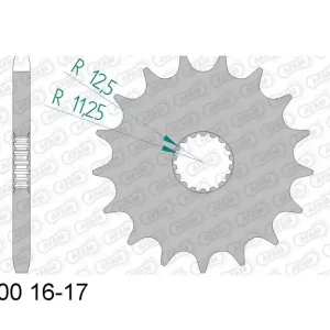 Preis Gesenkt Kettenritzel Ritzel 16 17 Zähne (525) Supersport / Silent passend für Triumph 1200 Thruxton Bobber B