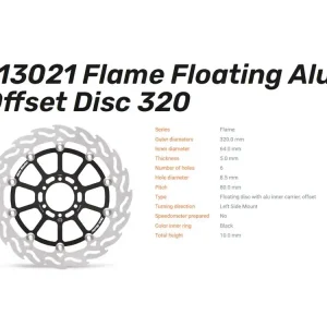 Moto-Master Bremsscheibe Flame Floating vorn rechts - 113021 Preisreduziert