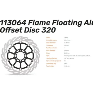 Top-Angebot Moto-Master Bremsscheibe Flame Floating 5.5 vorn links - 113064
