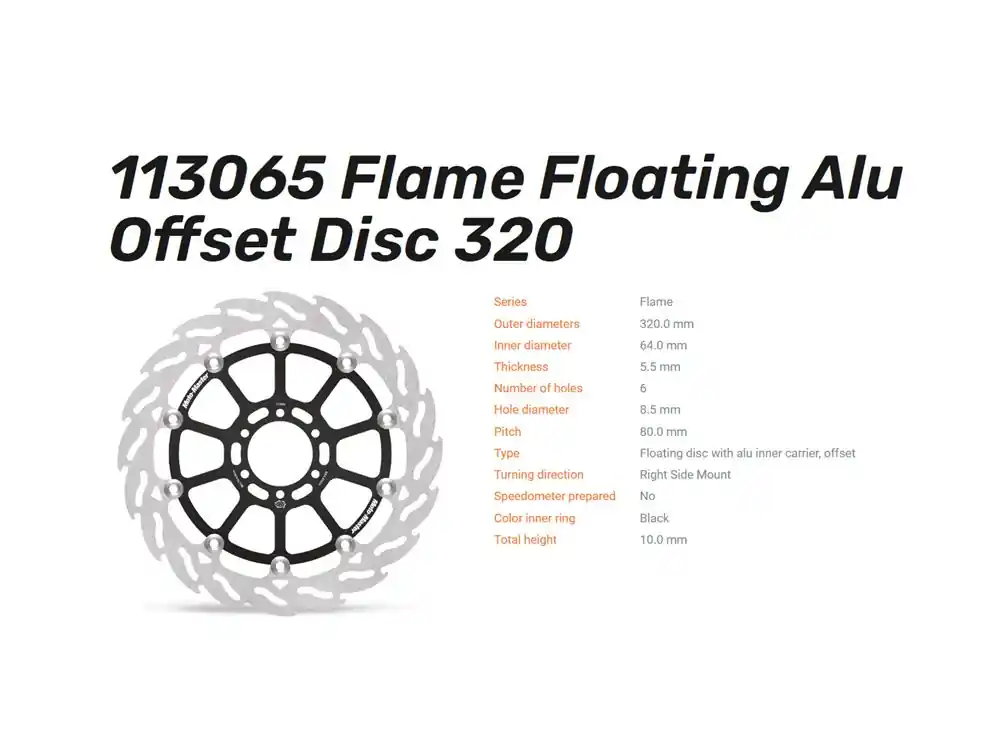 Direkt Vom Hersteller Moto-Master Bremsscheibe Flame Floating 5.5 vorn rechts - 113065