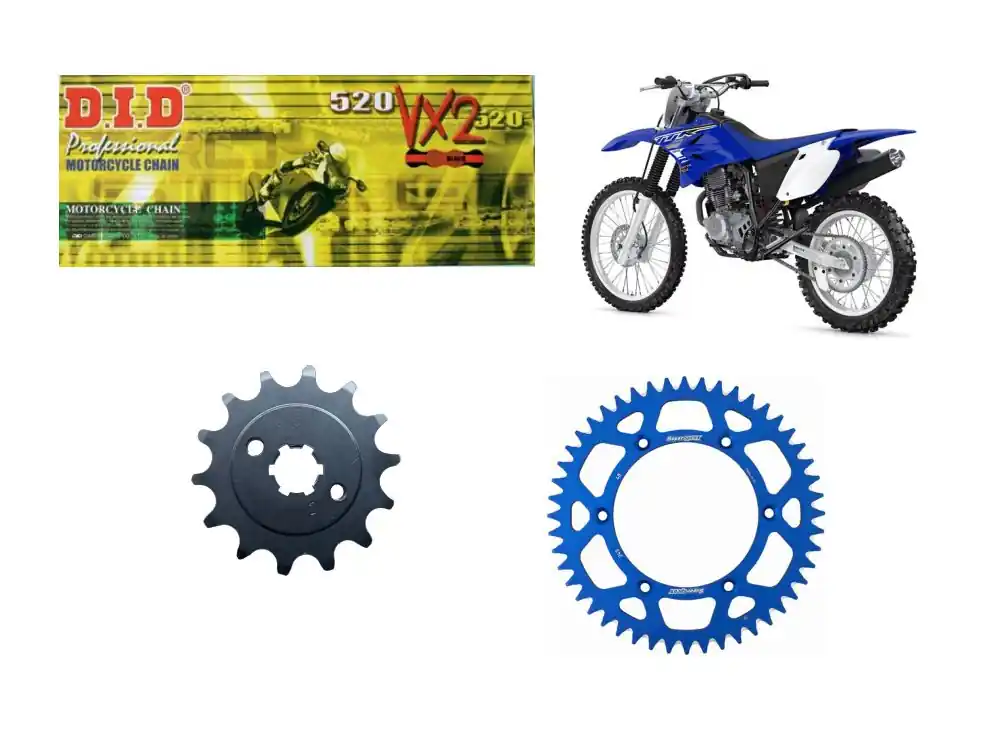 Must-Have DID Kettensatz passend für Yamaha TT-R 230 (Bj.05-26) DID520 diverse Kette