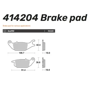 Sichere Zahlung Moto-Master Bremsbelag organisch hinten passend für Honda CBR Monkey Dax - 414204