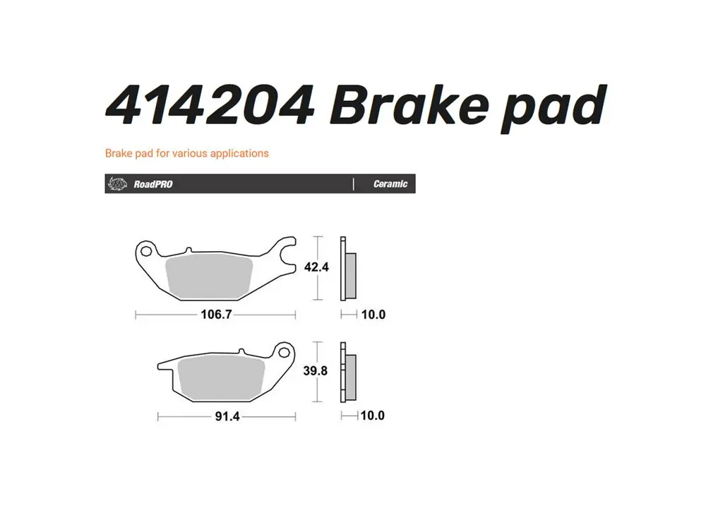 Sichere Zahlung Moto-Master Bremsbelag organisch hinten passend für Honda CBR Monkey Dax - 414204