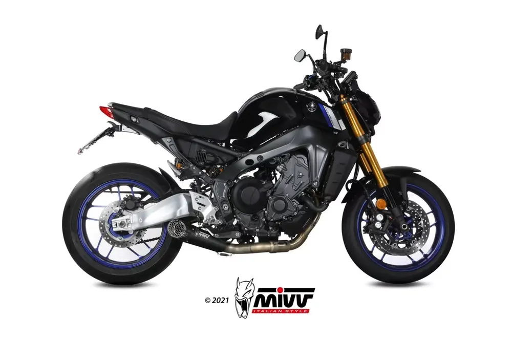 MIVV X-M5 Endschalldämpfer Edelstahl Schwarz passend für Yamaha MT-09 / FZ-09 21- Garantierte Lieferung