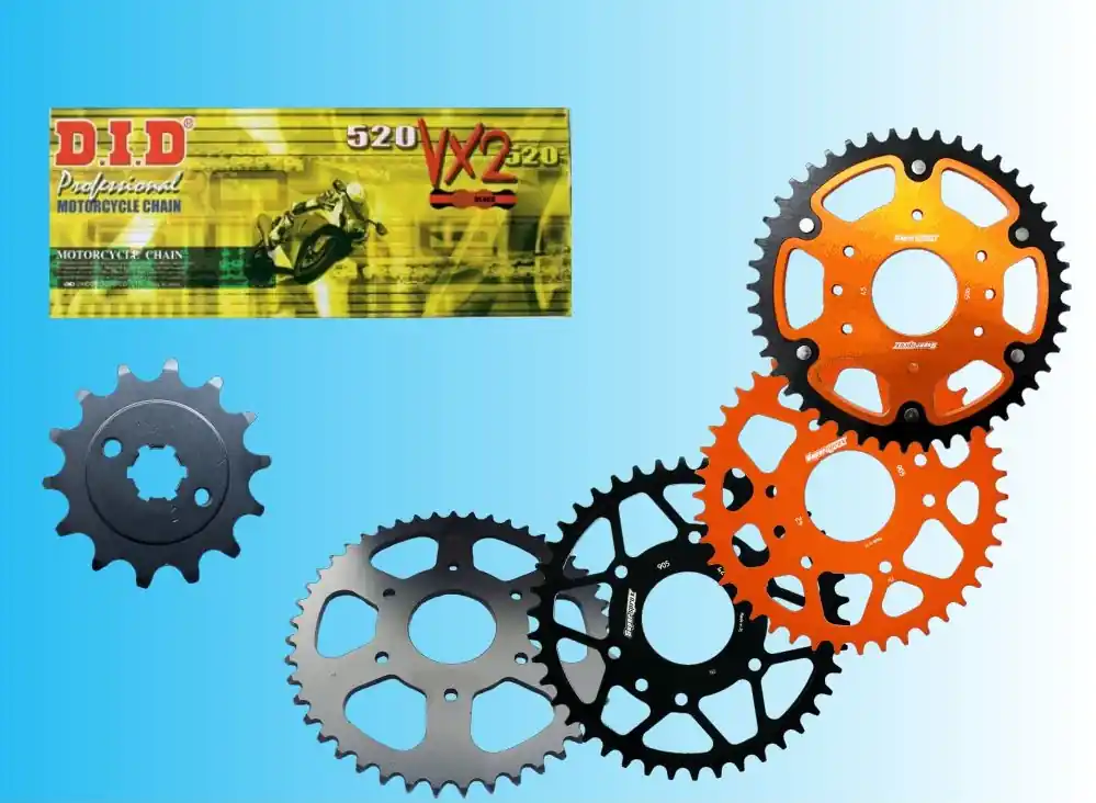 Top-Preis DID Kettensatz Kettensatz passend für KTM RC 200 ab Bj 14 mit DID520 diverse Kette