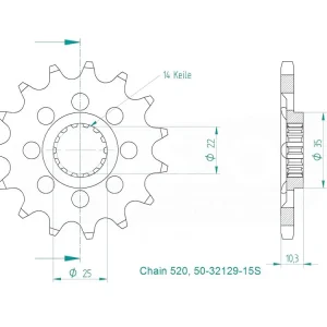 Ritzel Stahl 13 14 15 Zähne (520) Supersport passend für MV Agusta Brutale / F4 Direktkauf