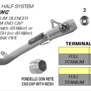 Kostenloser Rückversand Arrow Pro-Race Volltitan Halbsystem passend für Kawasaki ZX 10 RR 21-