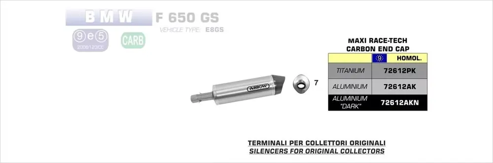 Arrow MaXi Race-Tech Endschalldämpfer Aluminium mit Carbon-Endkappe passend für BMW F-Serie Top-Angebot