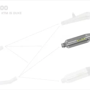 Rabatt Arrow Thunder Endschalldämpfer Aluminium Schwarz passend für KTM Duke 125/200