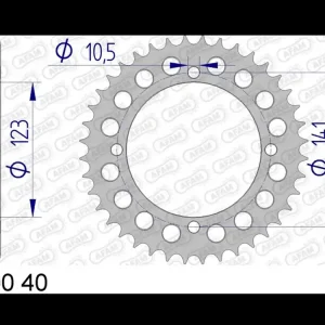 Kettenrad Alu 40 Zähne (530) passend für Laverda 750 SF2 SF3 SFC 1000 SFC Kracherpreis