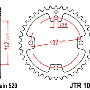 Kettenrad Stahl 36 38 Zähne CNC passend für Kymco 250 KXR KXU MXU 300 Maxxer Teilung 520 Heißes Angebot