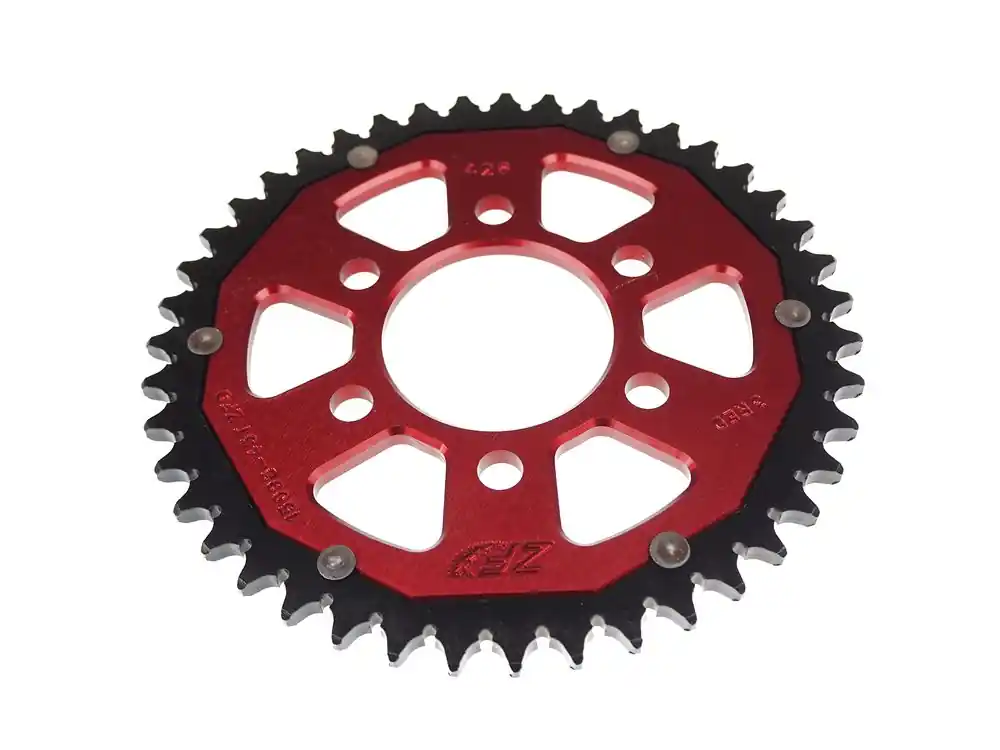 Markenware Kettenrad ZF Dual 37 43 Zähne rot / gold (428) passend auf Benelli / Keeway / KSR-Moto