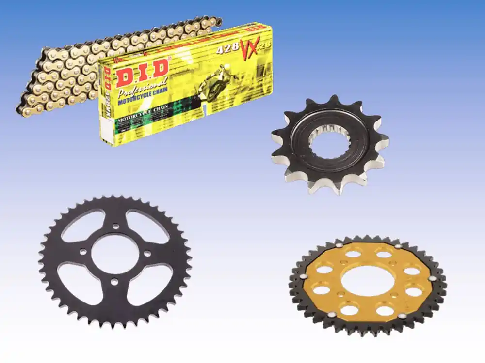 Markenware DID Kettensatz passend für Keeway TX 125 S / ie (Bj.09-22) DID428 Kette