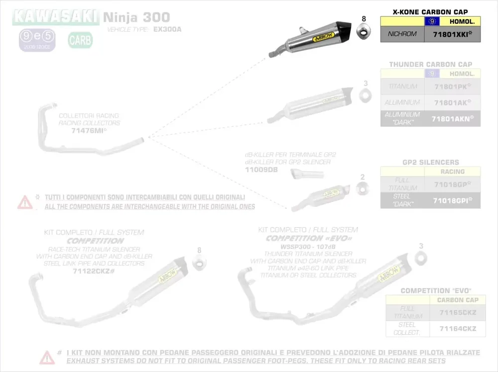 Angebot Arrow X-Kone Endschalldämpfer passend für Kawasaki Z 300 15-16