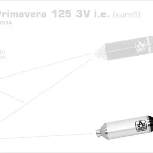Arrow Urban Endschalldämpfer Aluminium Schwarz passend für Vespa Primavera 3V Letzte Chance