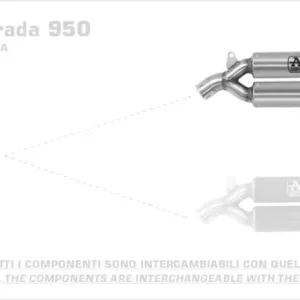 Solange Der Vorrat Reicht Arrow Rebel Titan Endschalldämpfer passend für Ducati Multistrada 950 19-20